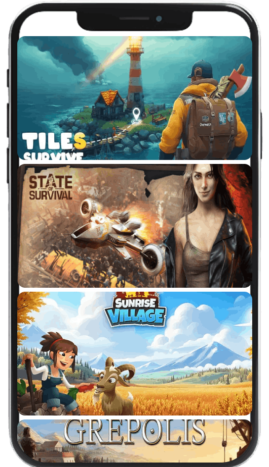A shared device illustration for household mobile game conversations.