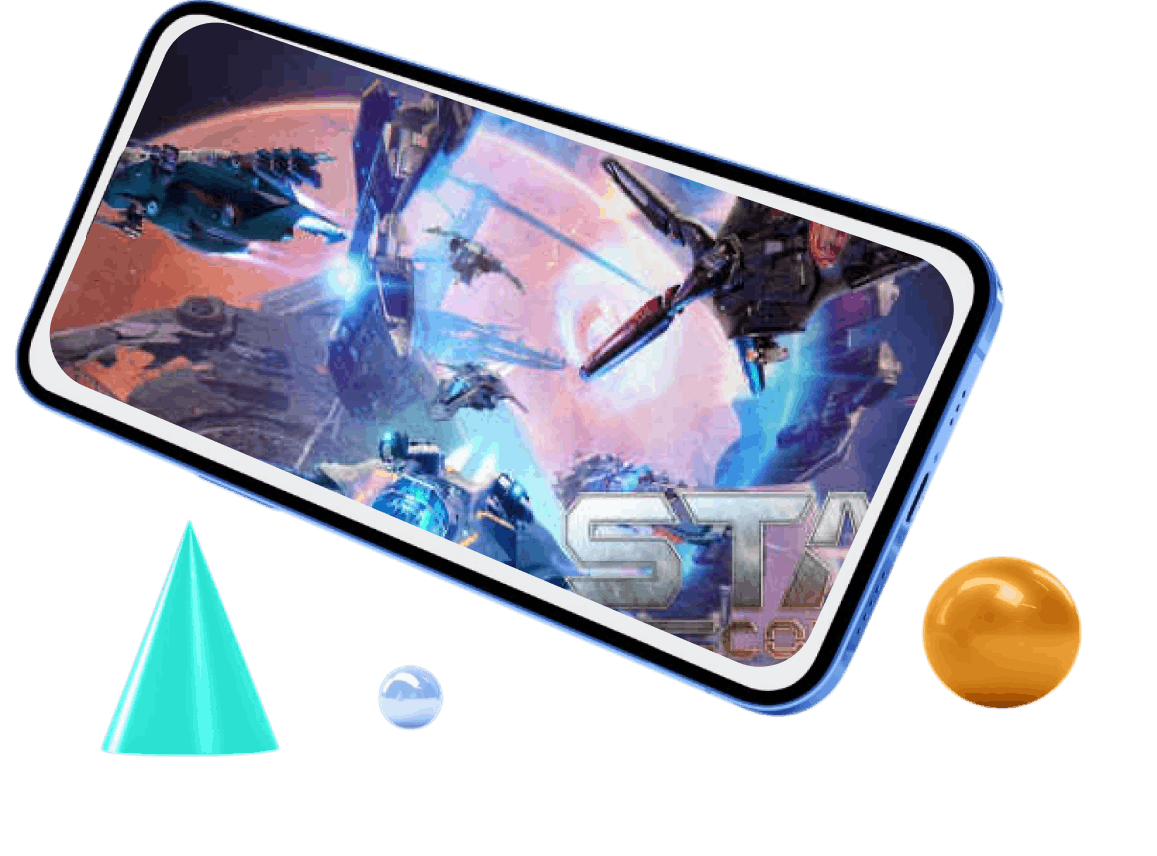 A balanced phone routine scene for short casual digital game sessions.